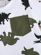 Children's Dinosaur Print Pocket Tee & Shorts Set