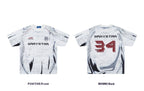 Short Sleeve Round Neck Black And White Printed T-shirt