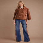Women's Polyester Leather Loose Design Coat