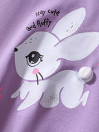 Children's Bunny Half Sleeve Top and Shorts Set