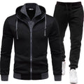 Sport-Style Patchwork Jacket And Casual Long-Sleeve Pants