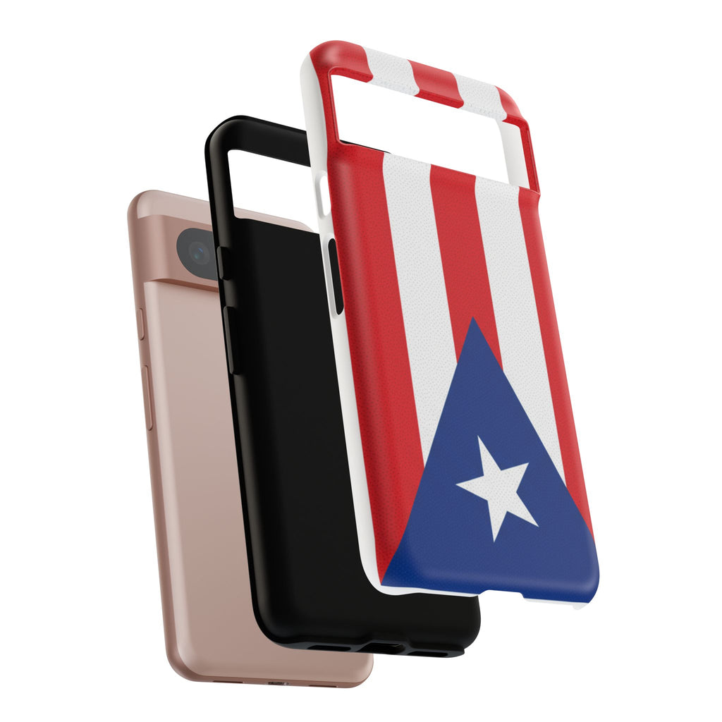 Puerto Rico Flag Tough Phone Case Patriotic Red & White Stripe Design