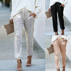 Women's High-Waist Straight-Leg Trousers – Full Length Casual Pants