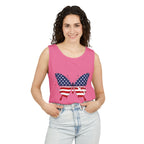 American Flag Butterfly Tank Top Patriotic Summer Graphic 4th of July and Everyday Wear