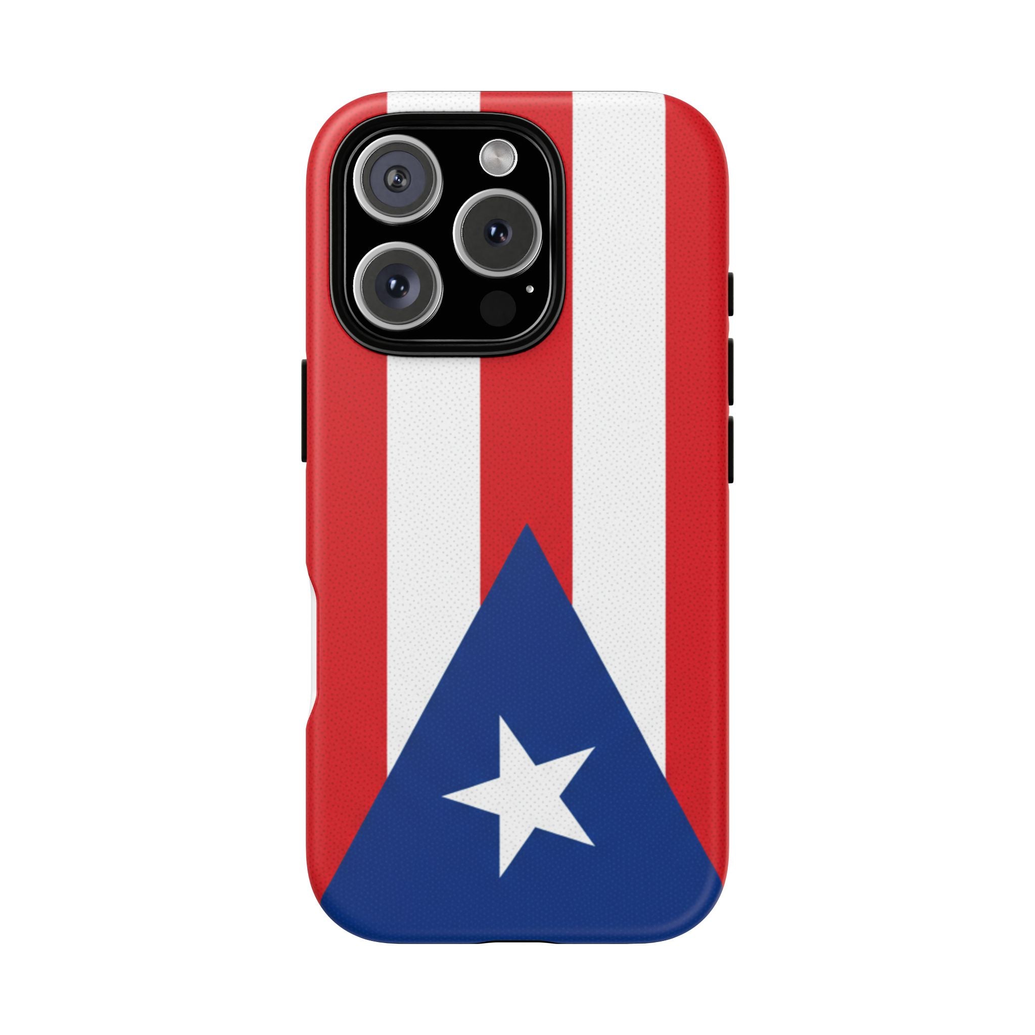 Puerto Rico Flag Tough Phone Case Patriotic Red & White Stripe Design