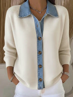 Womens Loose-fit Long-sleeve Printed Blouse