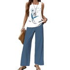 Women's 3D Print Two-Piece Vest & Pants Set – 12 Prints S–5XL