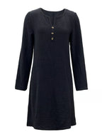 2 Piece Casual Notched Long Sleeve Dress