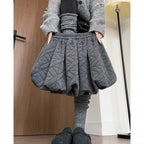 Sophisticated Textured Houndstooth Bloom Casual Pants