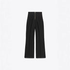 Retro Fashion Versatile Slimming High-waisted Pants With Zip Decoration