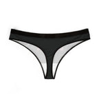 Juicy Black Women's Thong - Playful Pink Puff Lettering