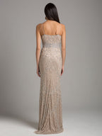 Body Con V-neck Beaded Dress | Lara 29904