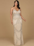 Body Con V-neck Beaded Dress | Lara 29904