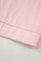 Light Pink 3 Pcs Crop Tank Top Shorts with Cardigan Lounge Set