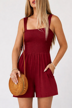 Marlowe Casual Smocked Sleeveless Romper