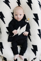 Lightning Bolt Plush Lovey | Black