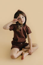 Terry Cargo Shorts Set | Chocolate