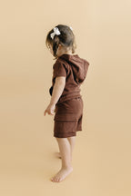 Terry Cargo Shorts Set | Chocolate