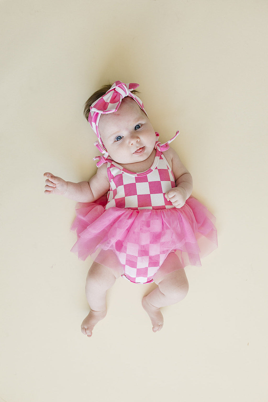 Checkered Headband | Bubble Gum