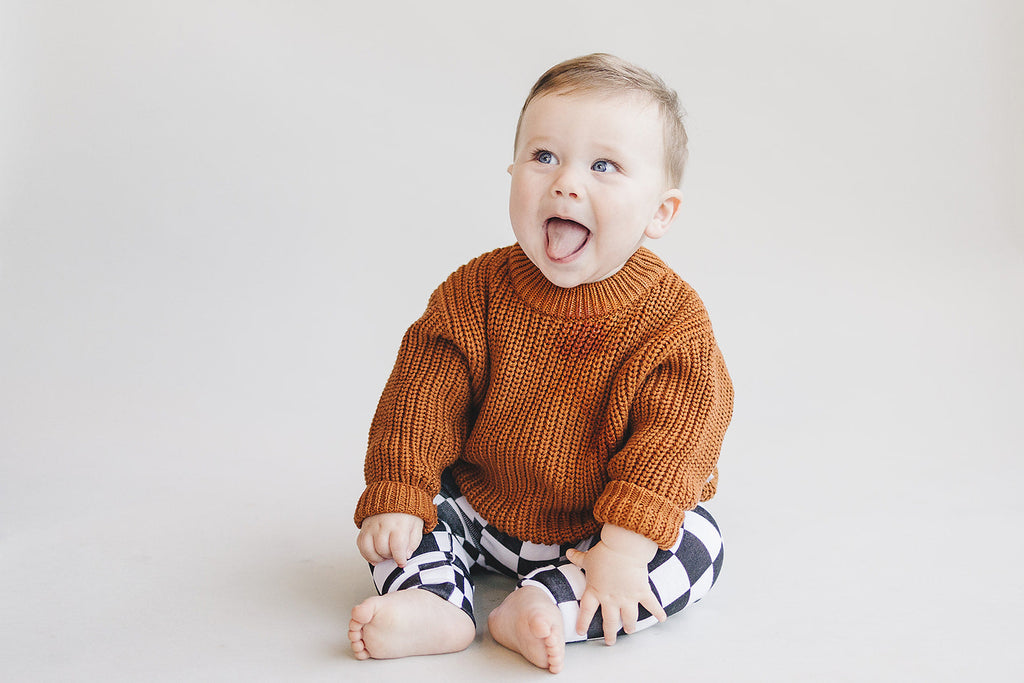 Chunky Knit Sweater | Rust