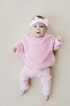 Chunky Knit Sweater | Pink