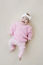 Chunky Knit Sweater | Pink