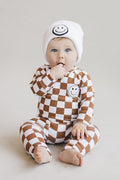 Checkered Smiley Lounge Set | Copper