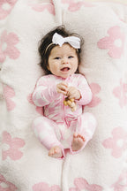 Daisy Fuzzy Blanket | Pink