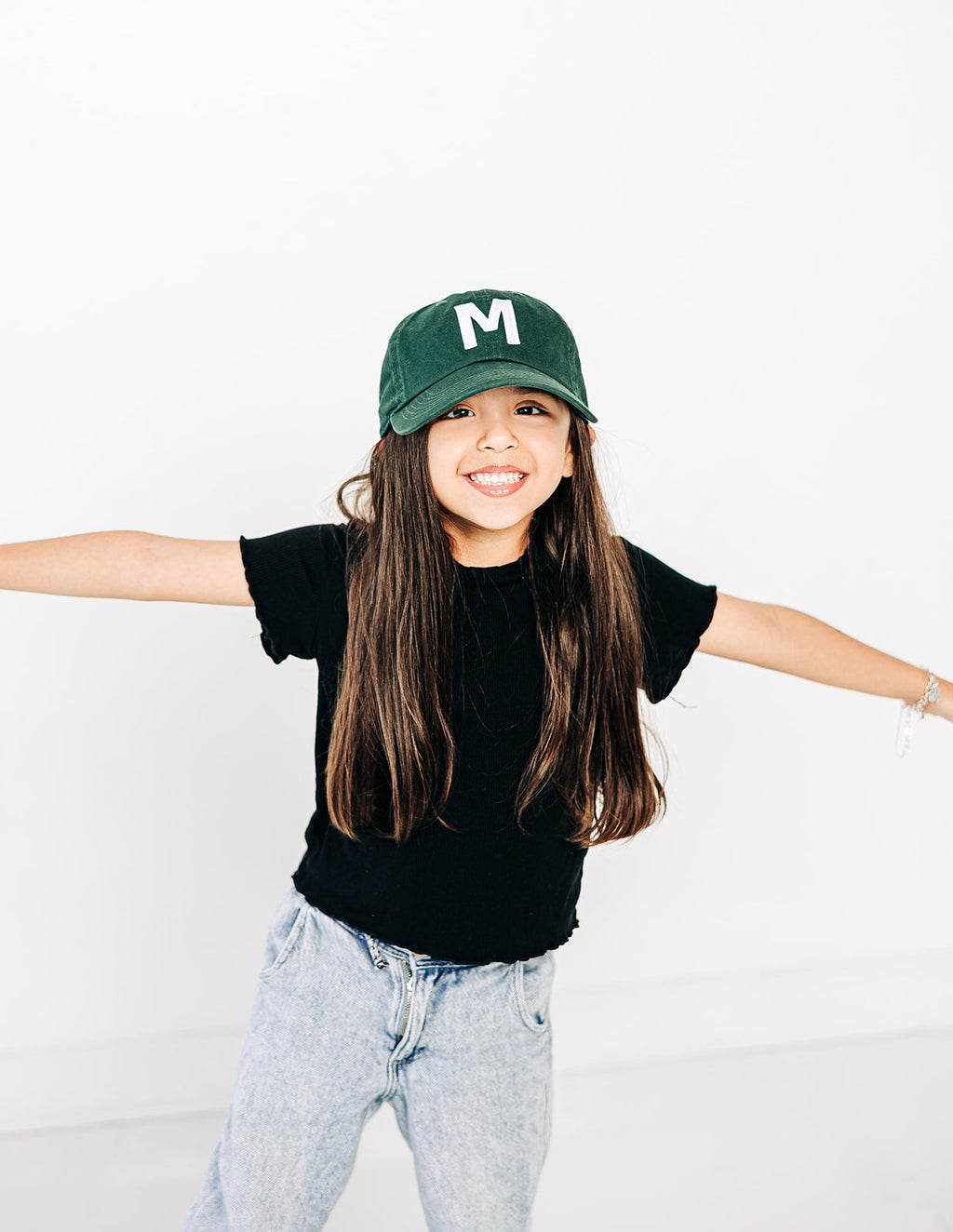 Hunter Green Letter Baseball Hat