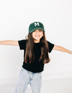 Hunter Green Letter Baseball Hat