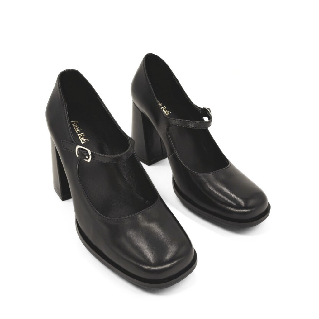 Jackie Leather Mary Jane Heels