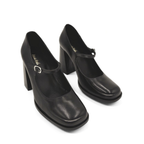 Jackie Leather Mary Jane Heels