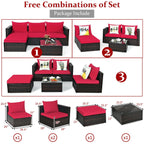 5 Pieces Patio Rattan