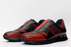 The Milano Snk Red Leather Men Sneaker