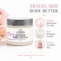Organic Whipped Body Butter 2 oz – Mini Travel Size for Dry Skin & Eczema