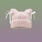 Bow-knot Knitted Casual Hat For Women