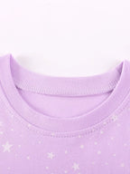 Children's Unicorn Star Print Ruffled Sleeve Dress