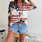 Women's Batwing-Sleeve Sweater – Hollowed-Out 3D Knitted Print Relaxed Fit