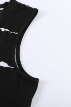 Apricot Allover Leopard Print Round Neck Tank Top