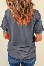 Gray PICKLEBALLER Heat Transfer Printing Printed Casual T Shirt