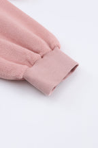Green Flap Pockets Bishop Sleeve Zip Up Hoodie Jacket