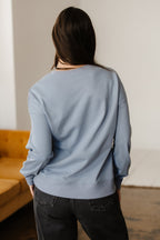 Sleet GAME DAY Checkered Letter Graphic Oversize Sweatshirt