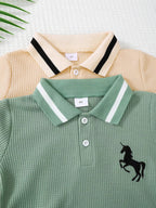 Children's Unicorn Embroidered Short Sleeve Polo