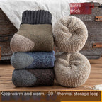 Men's Thick Wool Socks for Winter Warmth (Mid-Calf)