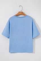 Myosotis Flag Bow Graphic Crewneck Tee