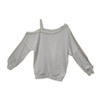 Ladies' Off Shoulder Long Sleeved Printed Love Hoodie