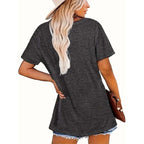 Print Crew Neck T-shirt, Casual Short Sleeve Top
