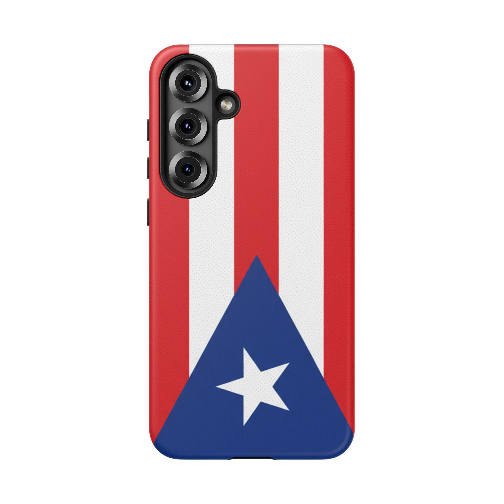 Puerto Rico Flag Tough Phone Case Patriotic Red & White Stripe Design