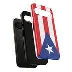 Puerto Rico Flag Tough Phone Case Patriotic Red & White Stripe Design