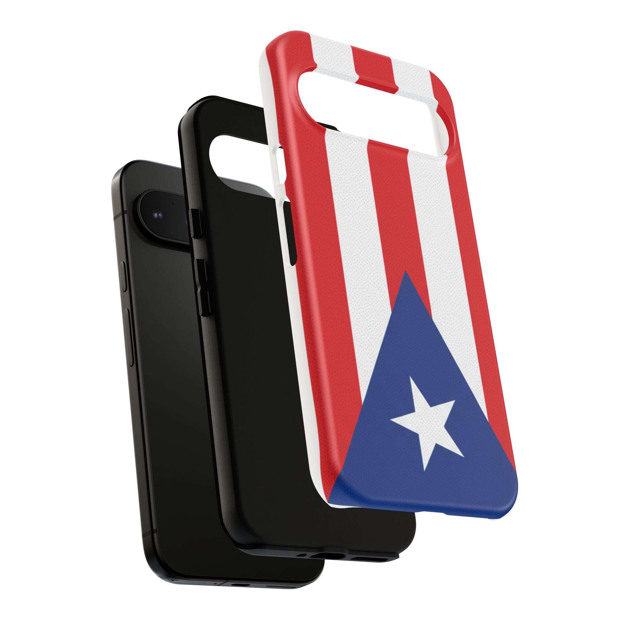 Puerto Rico Flag Tough Phone Case Patriotic Red & White Stripe Design